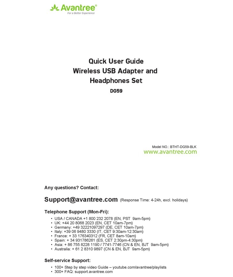 Avantree DG59 Instruction manual