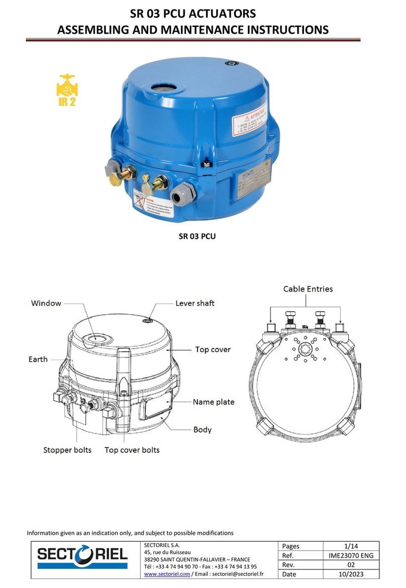 Sectoriel SR 03 PCU Assembly and maintenance instruction