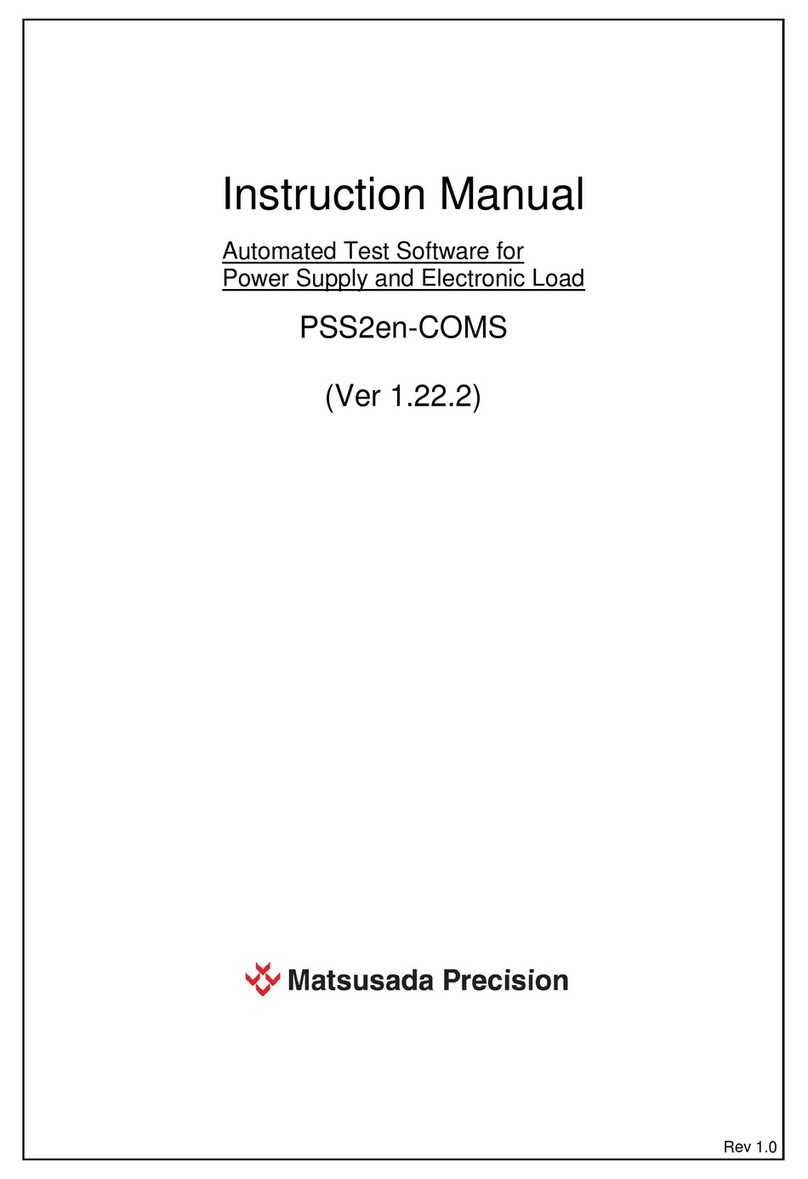 Matsusada Precision PSS2en-COMS User manual