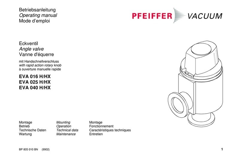 Pfeiffer Vacuum EVA 016 H User manual