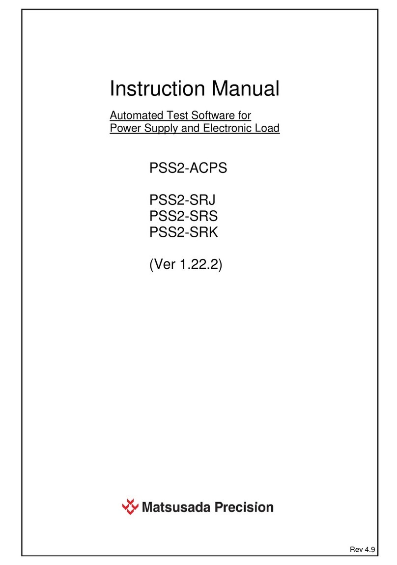 Matsusada Precision PSS2SRJ User manual