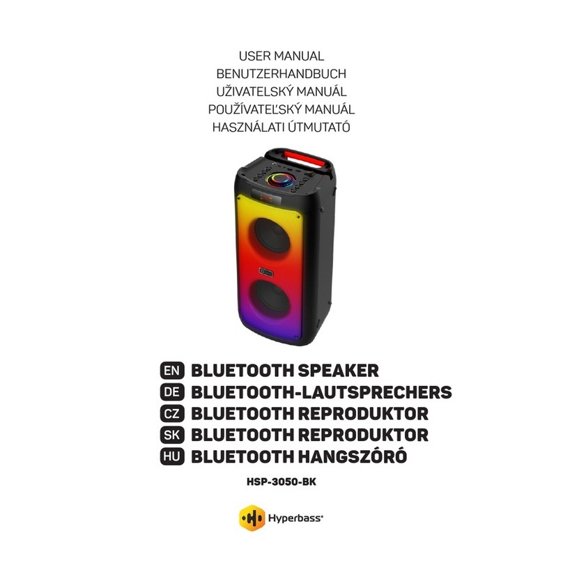 Hyperbass HSP-3050-BK user manual