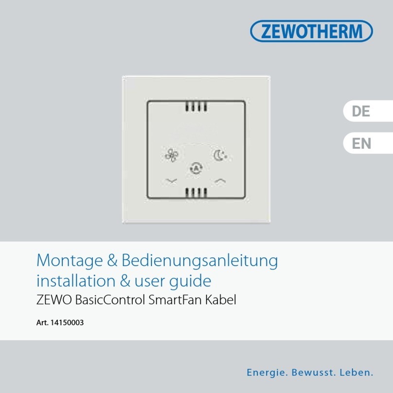 ZEWOTHERM ZEWO BasicControl SmartFan 14150003 Operation manual