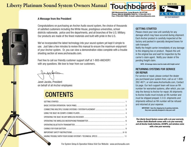 Anchor LIB-8000 User manual