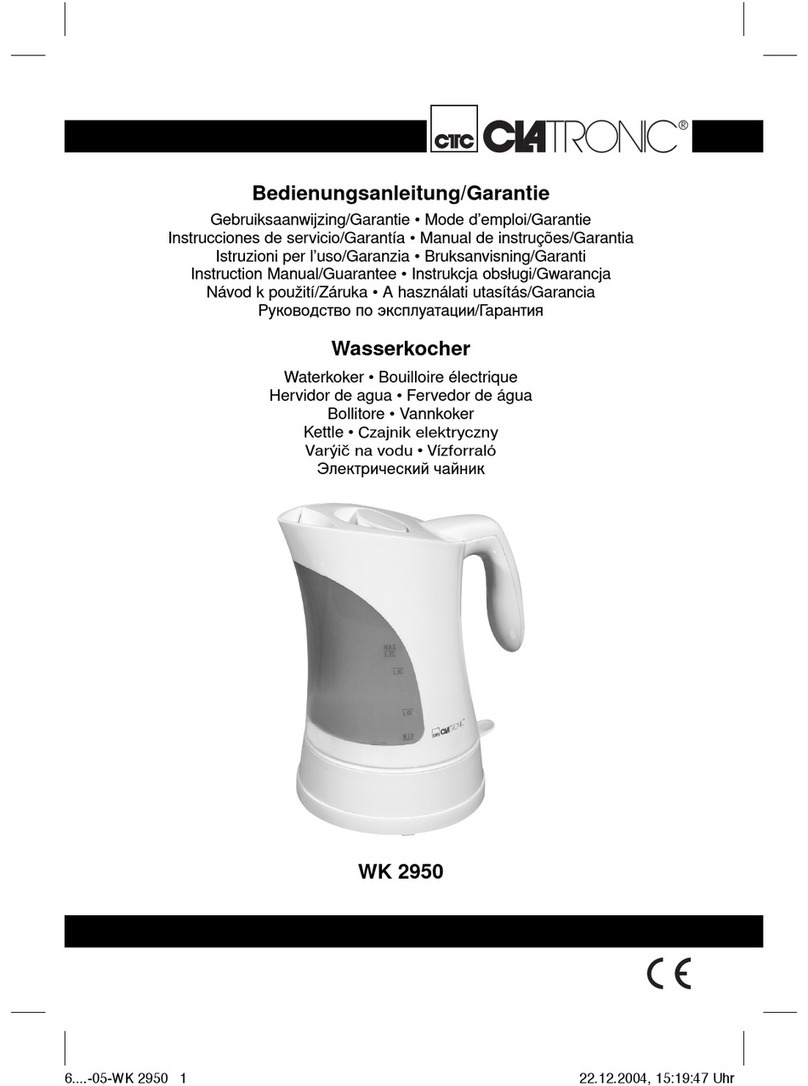 Clatronic WK 2950 Instruction manual & guarantee