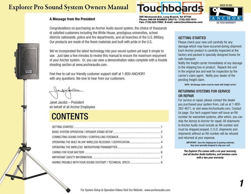 Anchor Explorer Pro owner's manual
