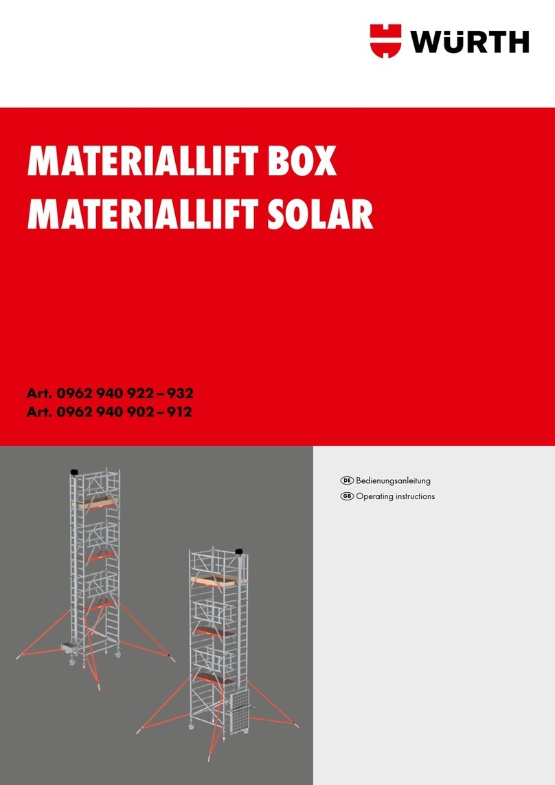 Würth MATERIALLIFT BOX operating instructions Würth MATERIALLIFT BOX operating instructions