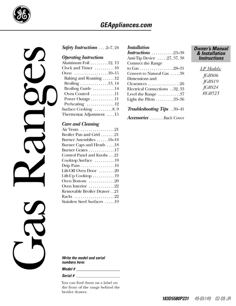 GE JGBS06 Original instructions