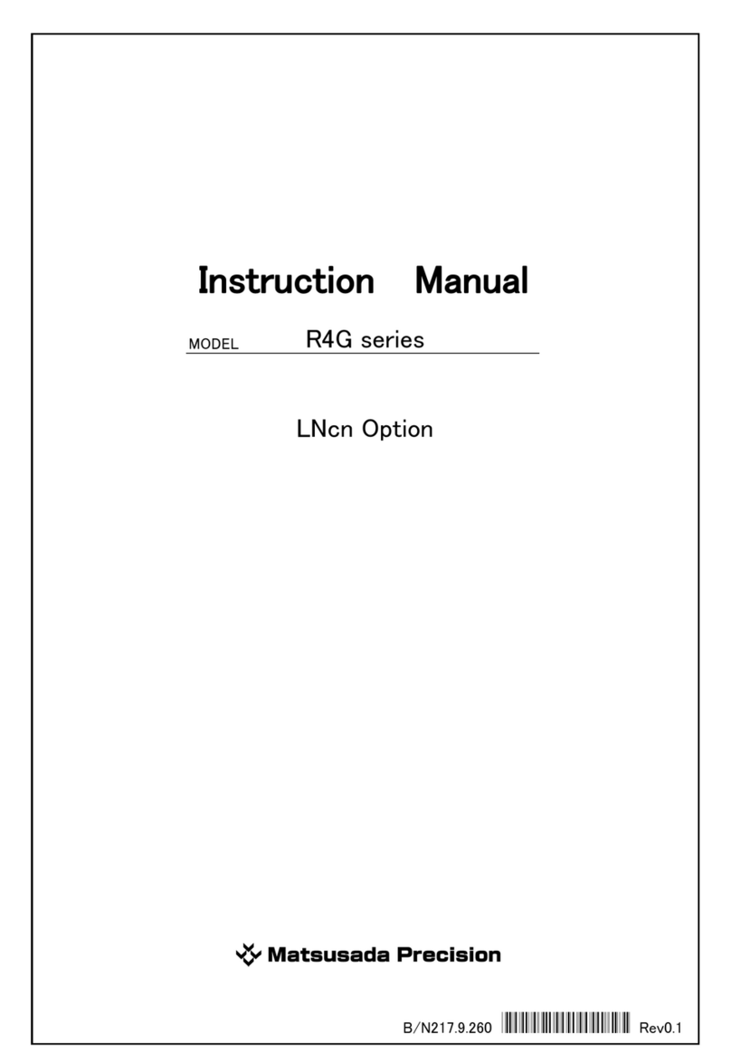 Matsusada Precision R4G Series User manual