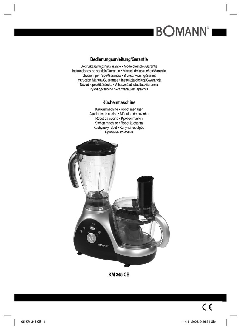 BOMANN KM 345 CB Instruction manual & guarantee