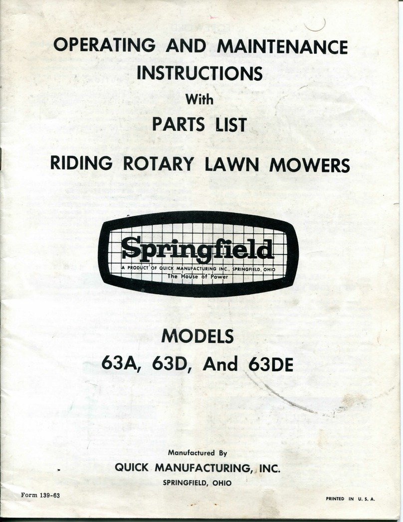 Springfield 63A Operating and maintenance instructions
