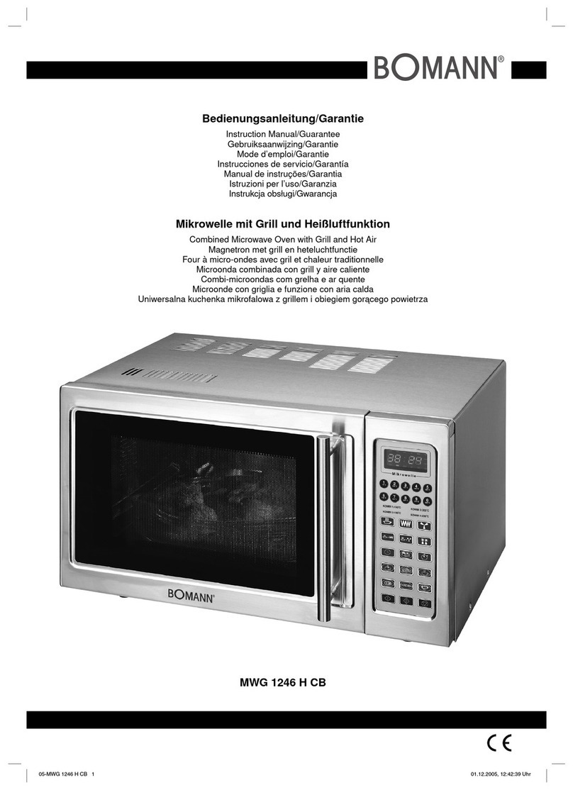 BOMANN MWG 1246 H CB Instruction manual & guarantee