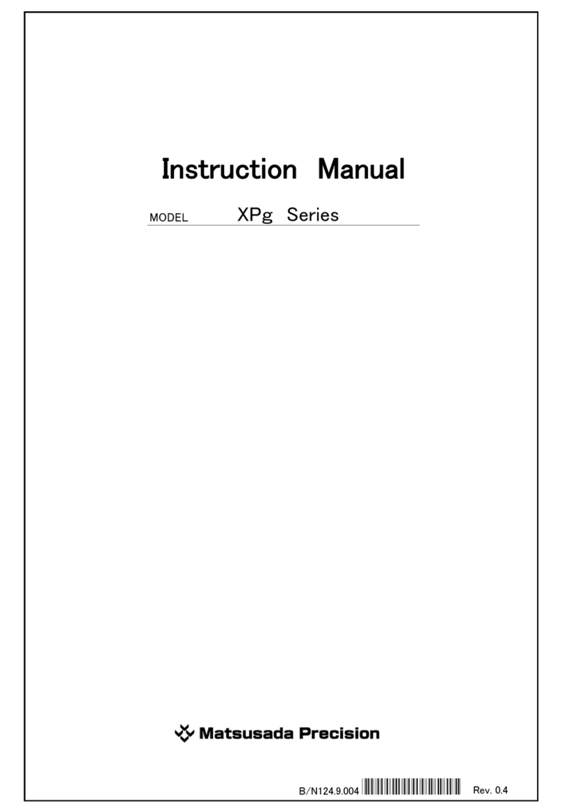 Matsusada Precision Xpg Series User manual