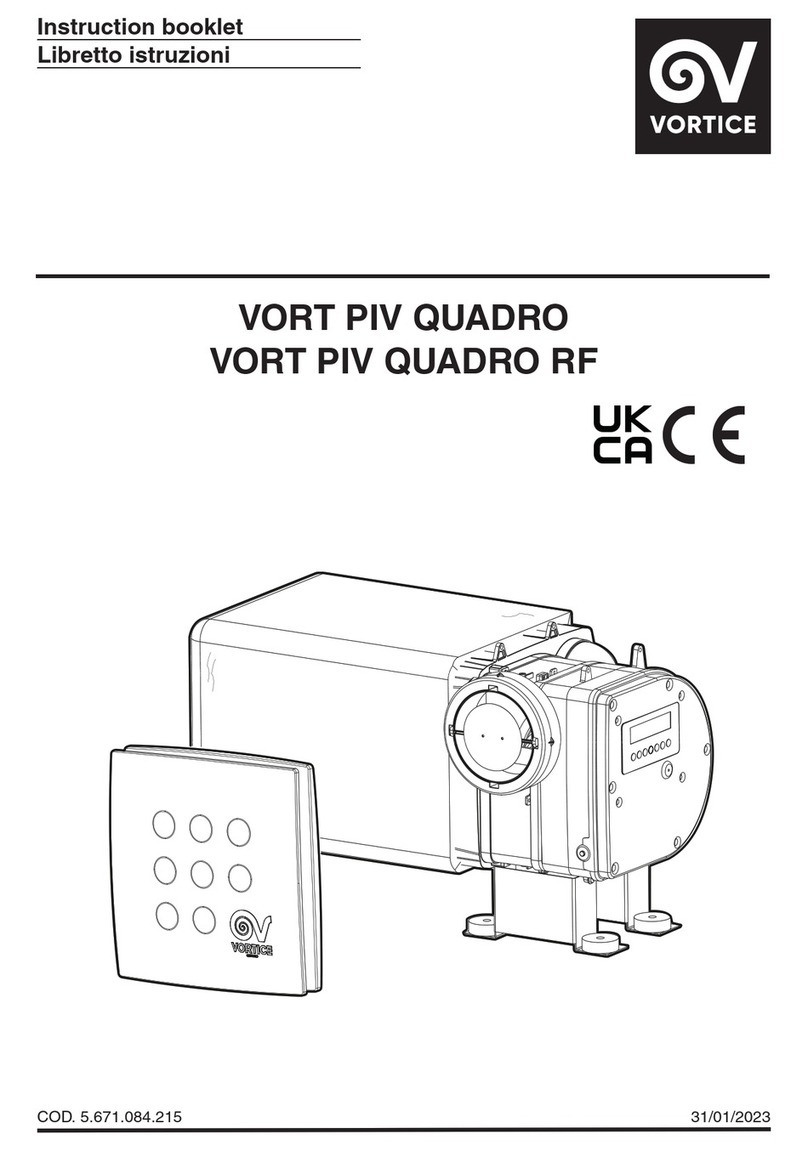 Vortice VORT PIV QUADRO User manual