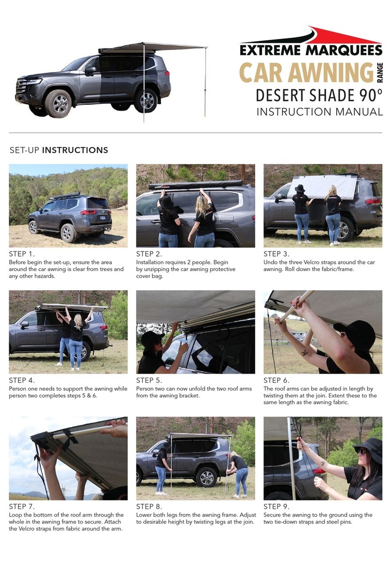 Extreme marquees DESERT SHADE 90 instruction manual