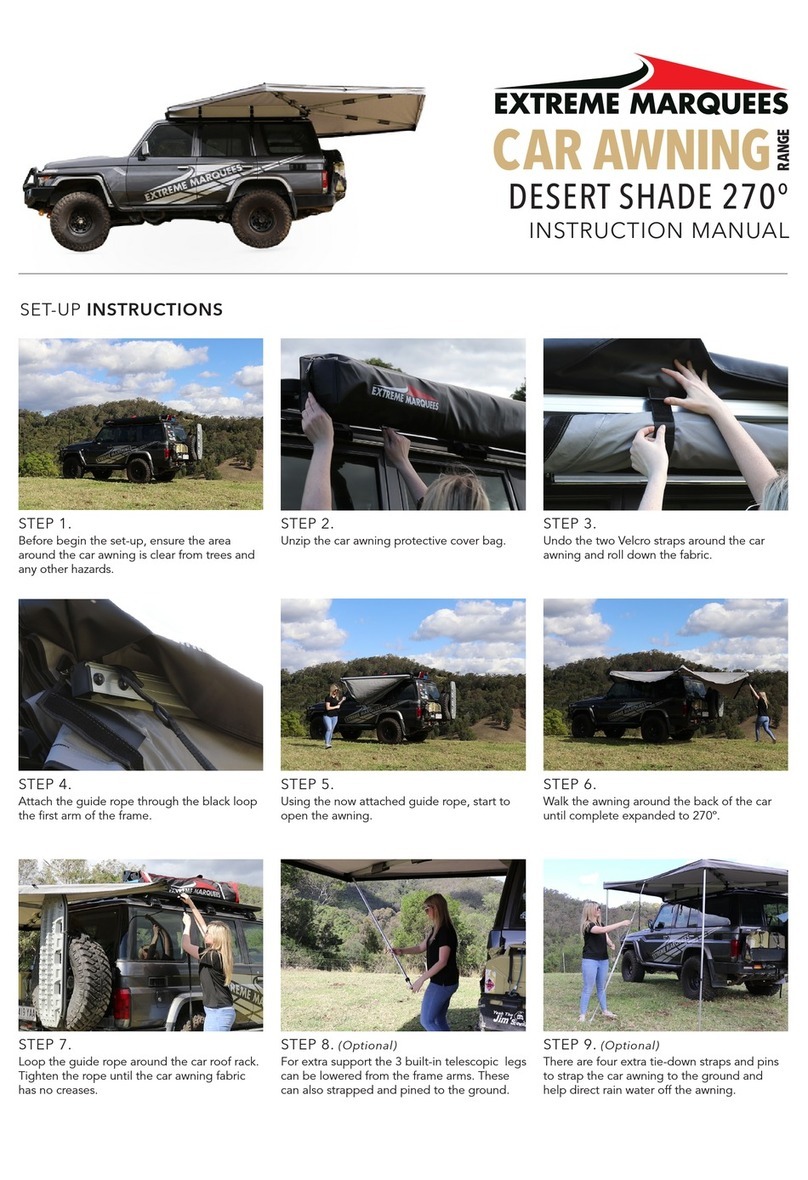Extreme marquees DESERT SHADE 270 instruction manual