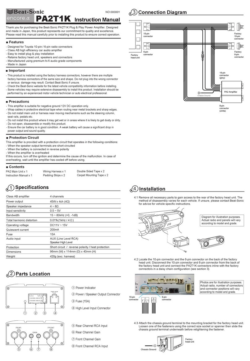 Beat-Sonic encore a PA2T1K instruction manual