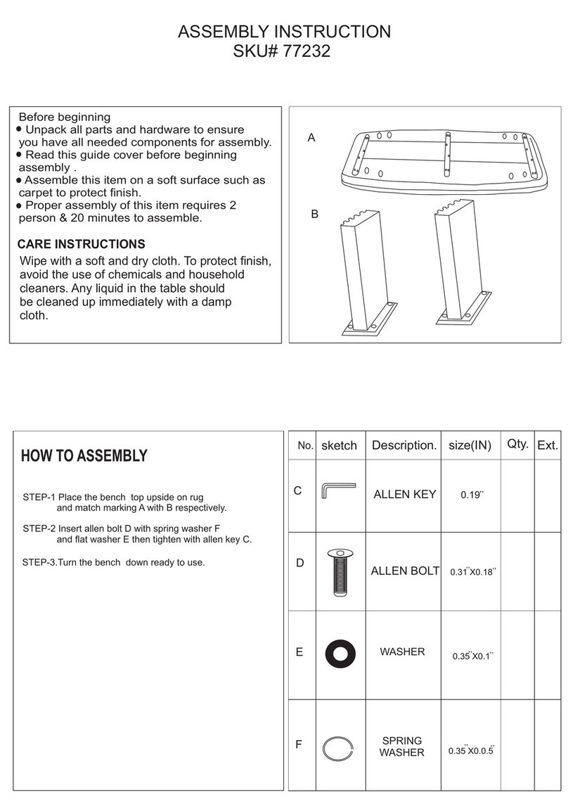 ROOMS TO GO 77232 Assembly instruction