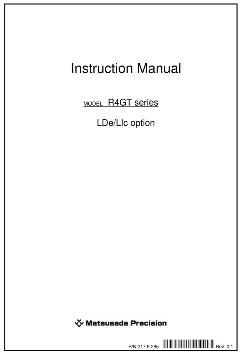 Matsusada Precision R4GT Series User manual