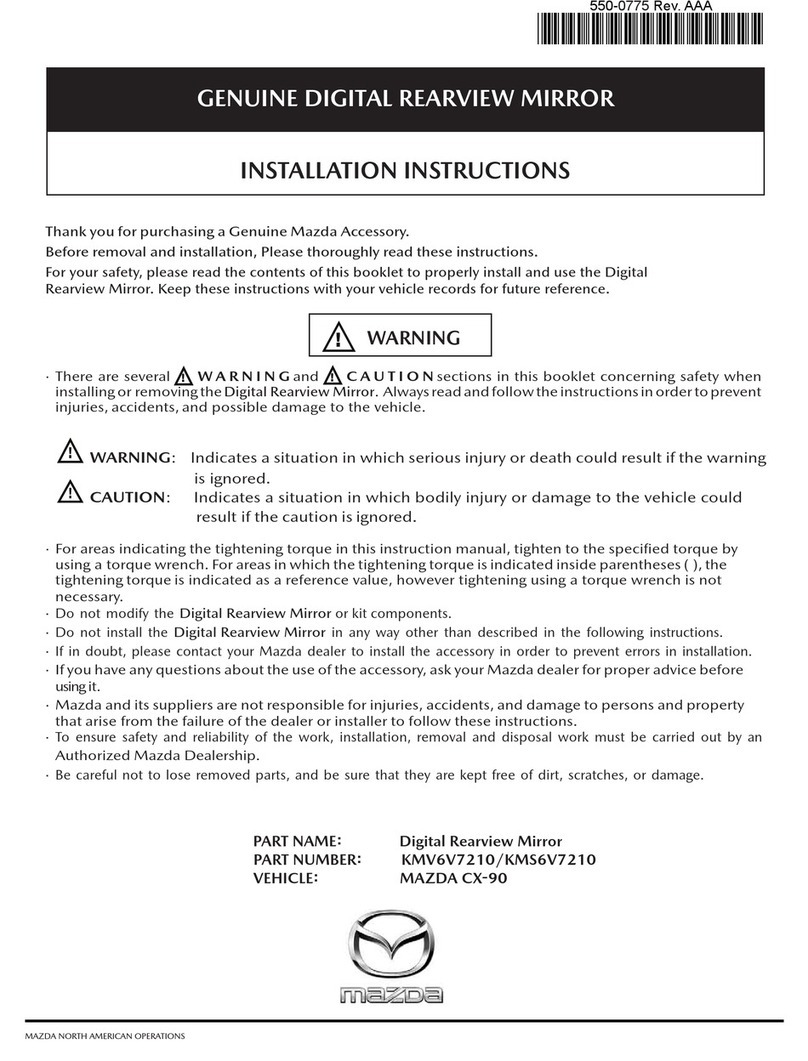 Mazda KMV6V7210 installation instructions
