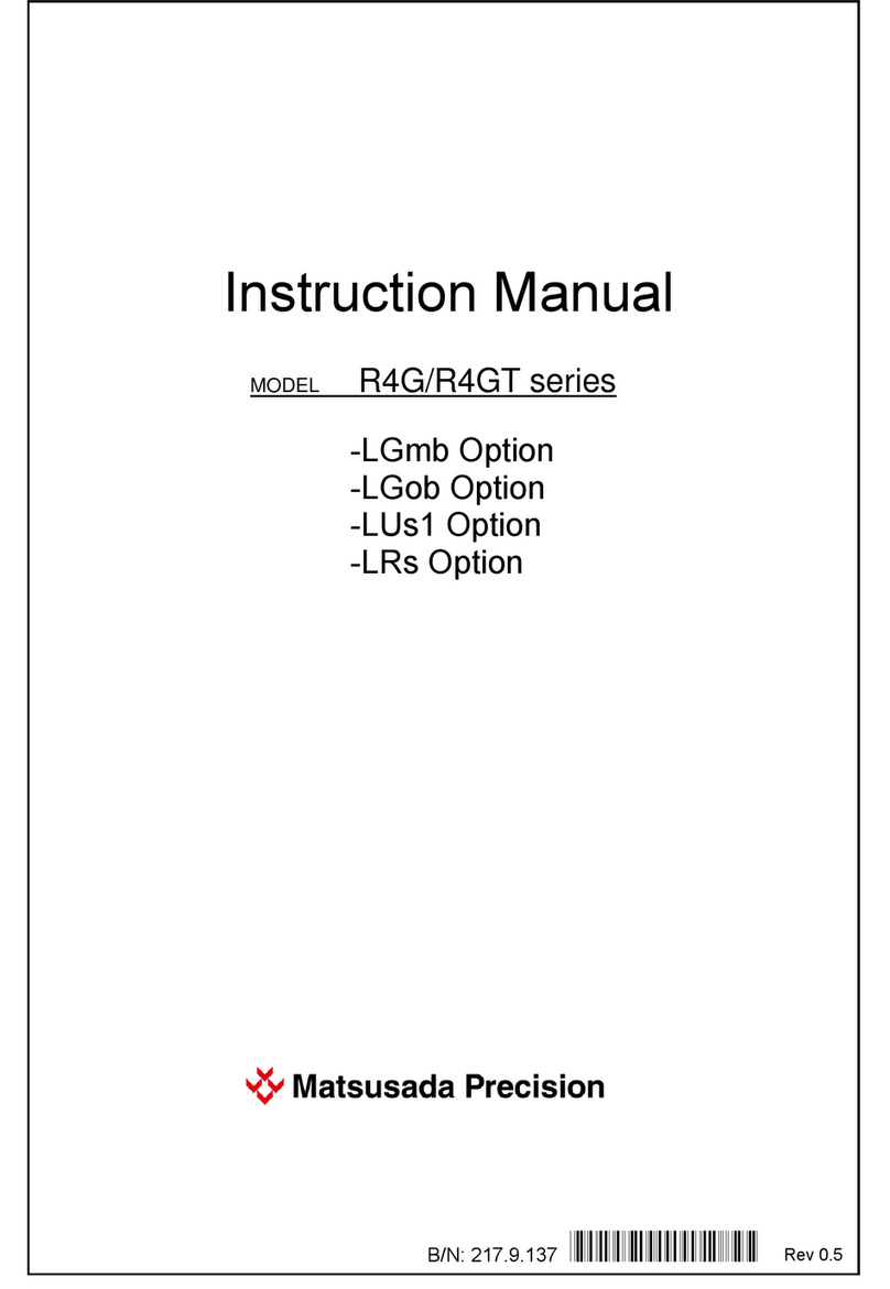 Matsusada Precision R4G Series User manual