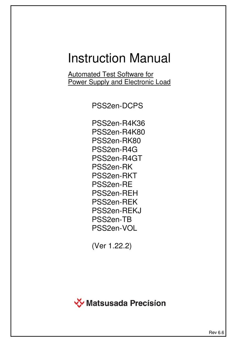 Matsusada Precision PSS2en-DCPS User manual