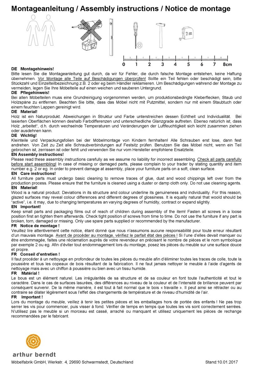 Arthur Berndt Kilian Assembly instructions