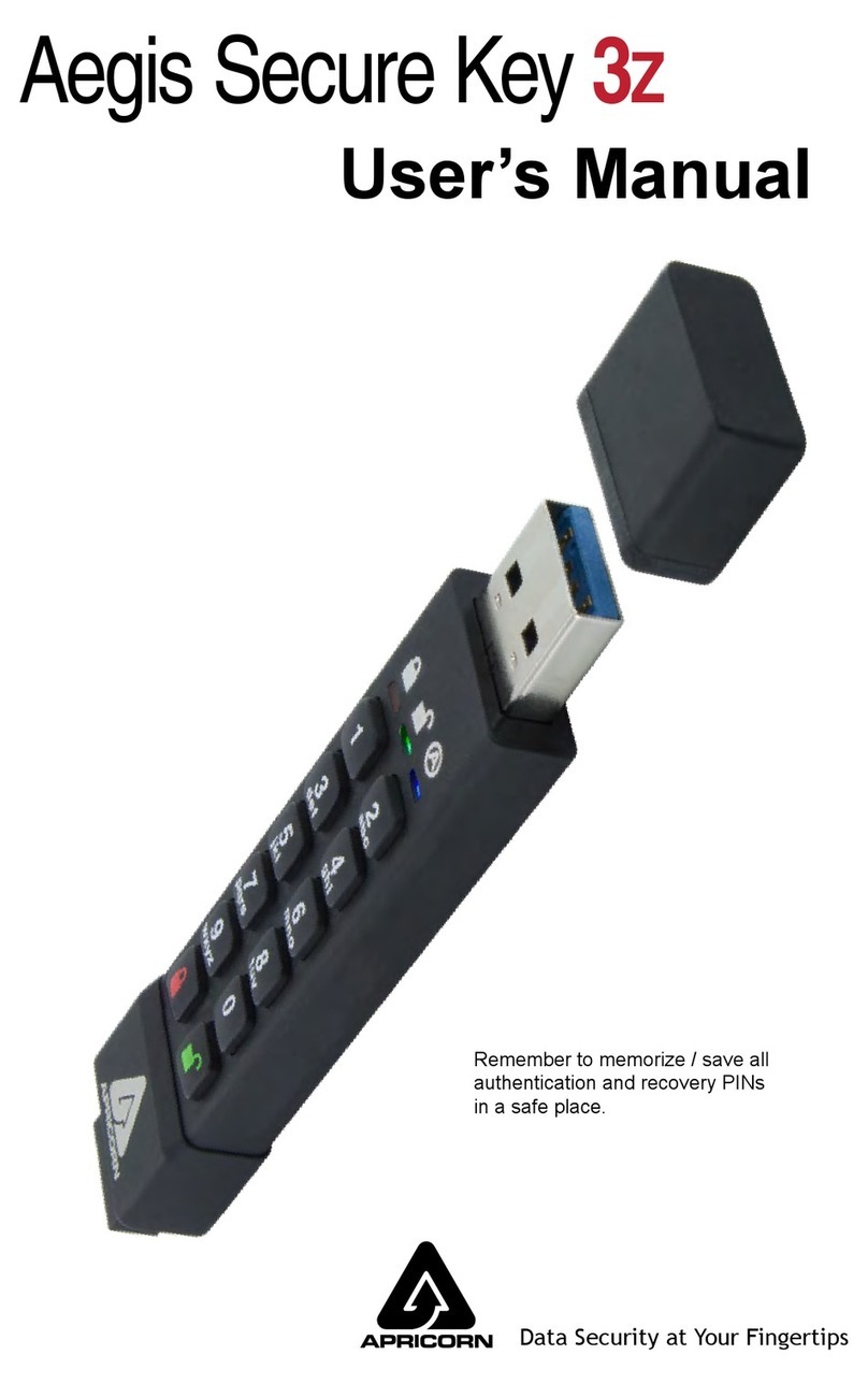 Apricorn Aegis Secure Key 3z User manual