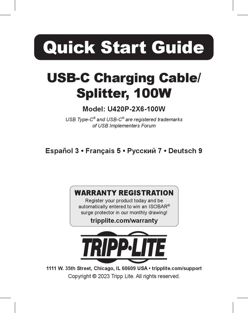 Tripp Lite U420P-2X6-100W quick start guide