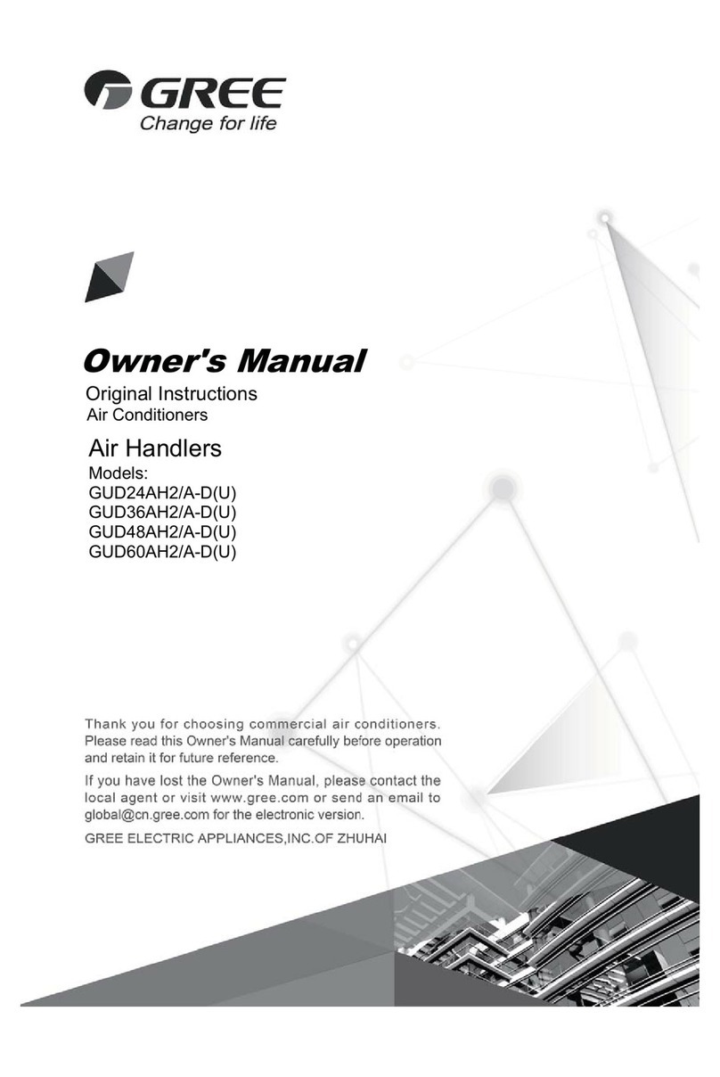 Gree UNIX GUD24AH2/A-D owner's manual