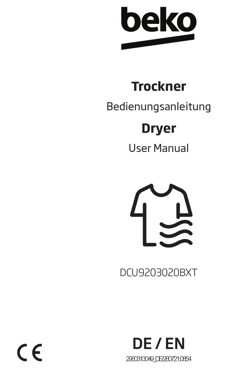 Beko DCU9203020BXT user manual