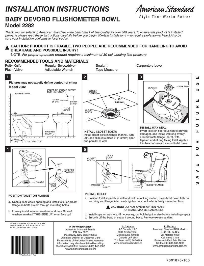 American Standard SELECTRONIC 6065.121 User manual