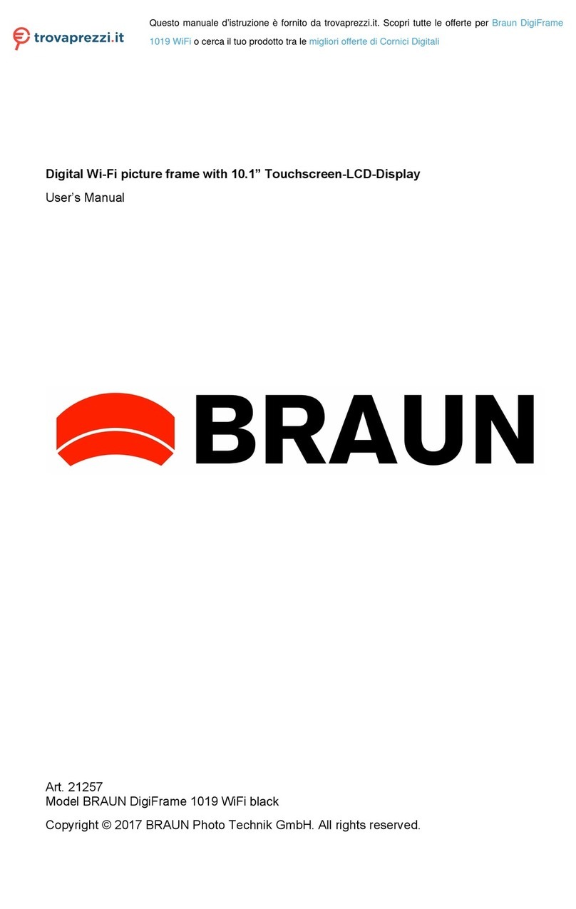 Braun DigiFrame 1019 WiFi User manual
