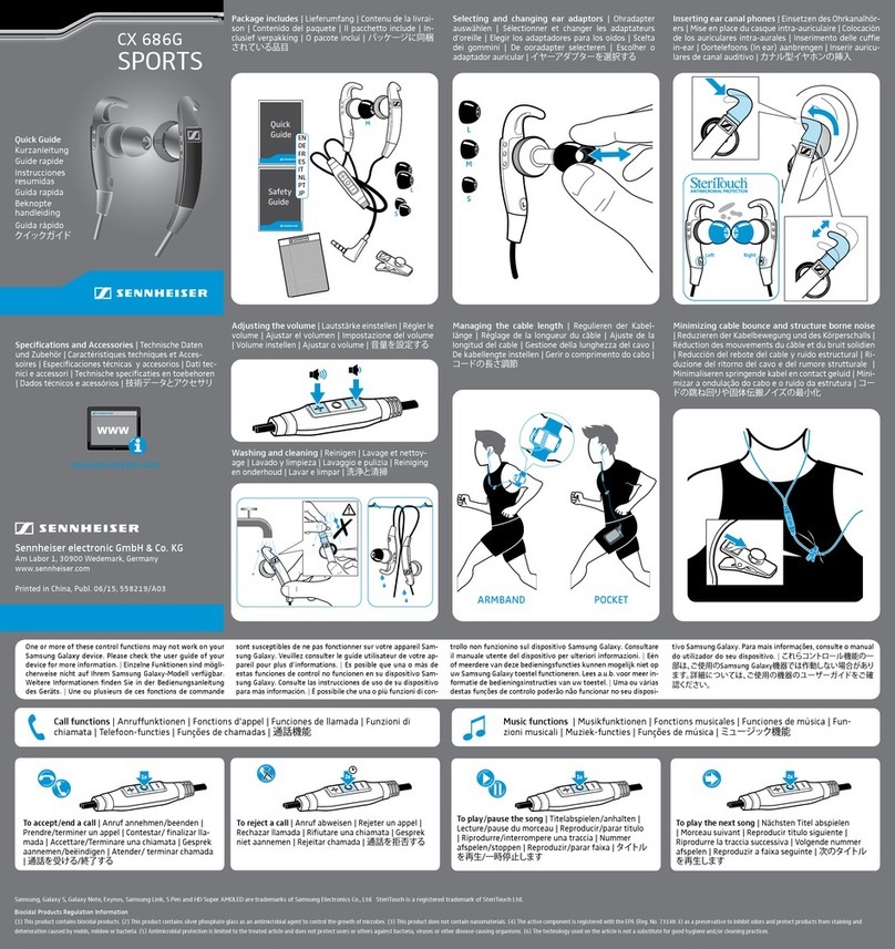 Sennheiser CX 686G SPORTS quick guide