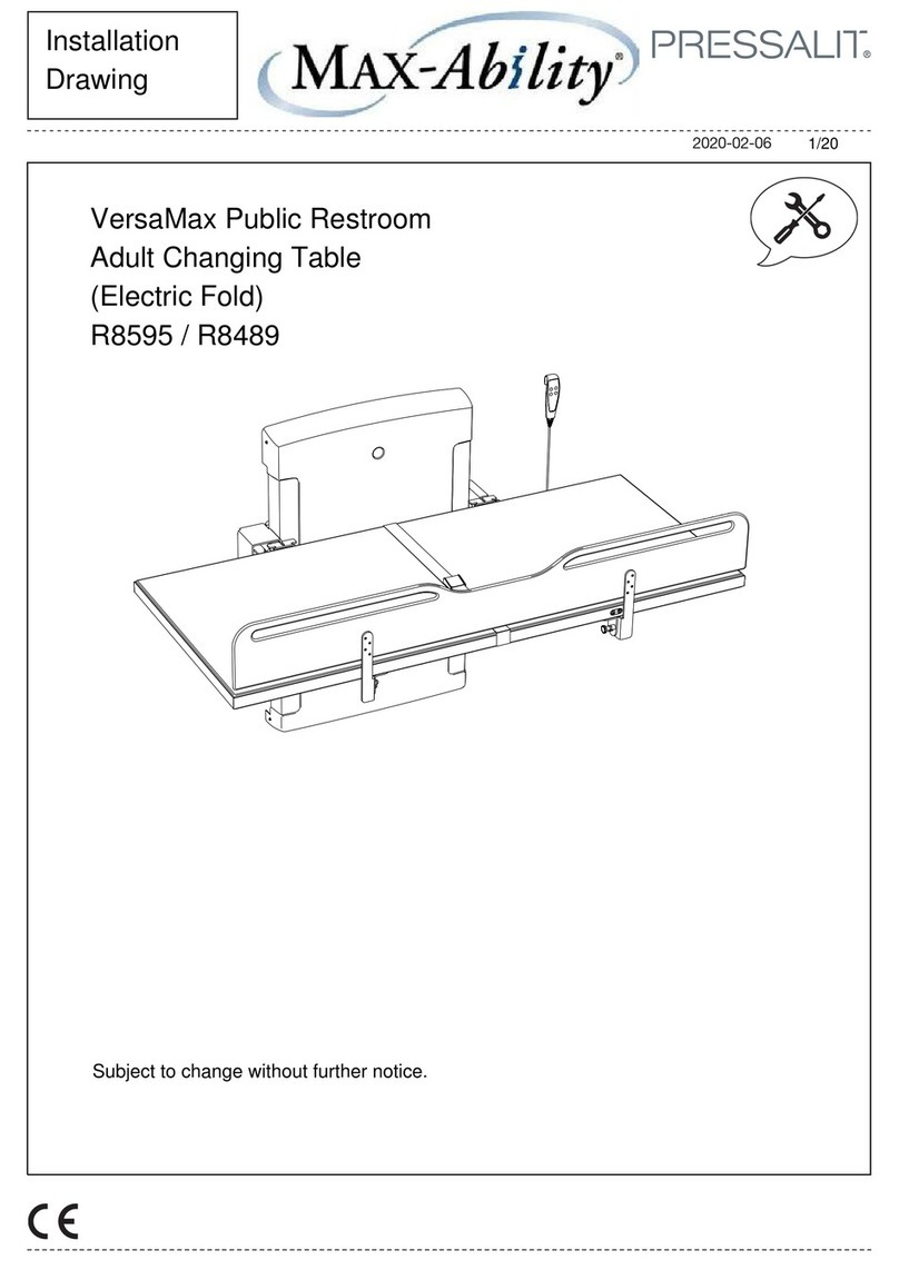 Pressalit Max-Ability R8595 Installation drawing Pressalit Max-Ability R8595 Installation drawing