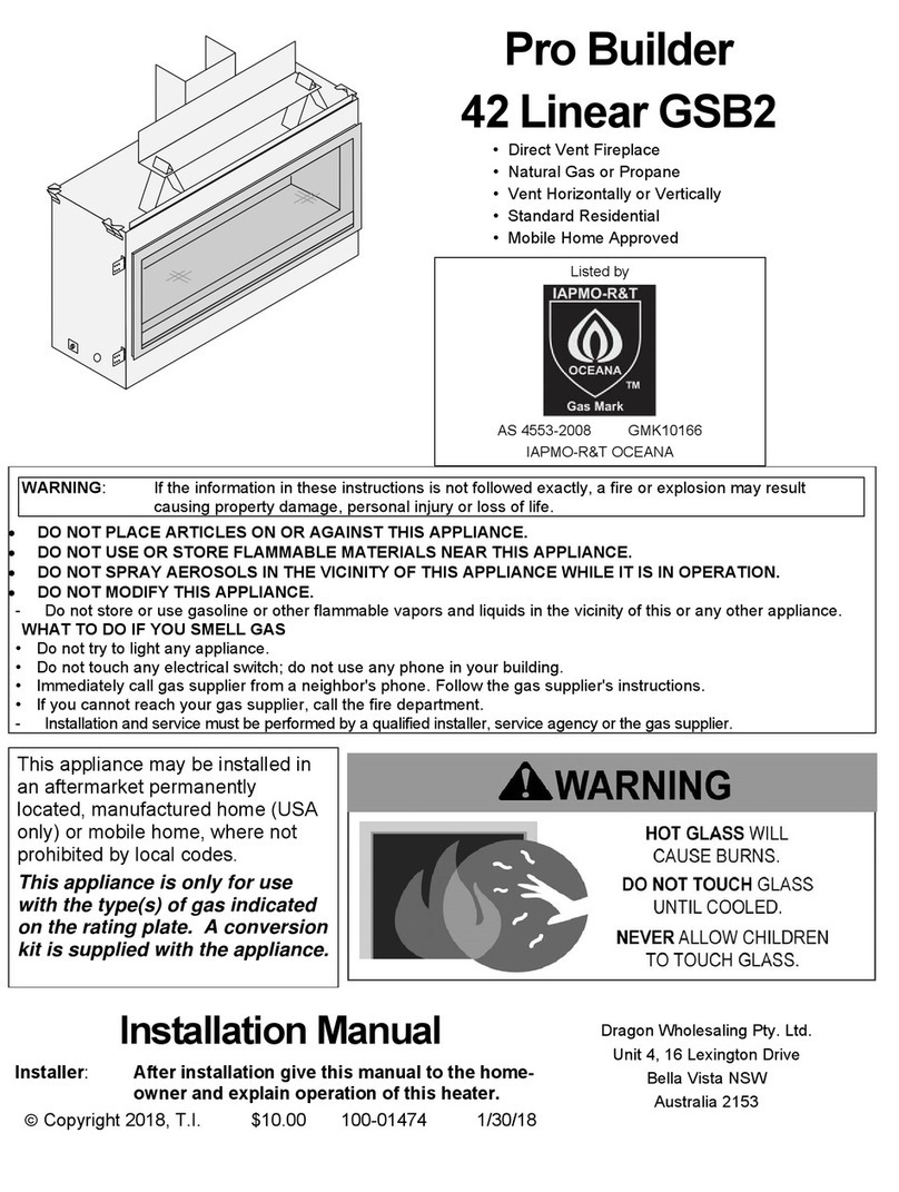 Travis Industries Pro Builder 42 Linear GSB2 User manual Travis Industries Pro Builder 42 Linear GSB2 User manual