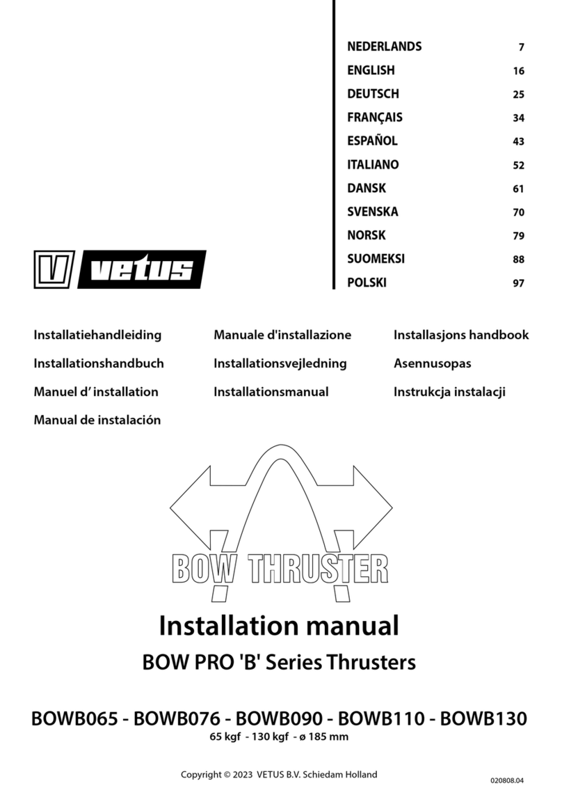 Vetus BOWB065 installation manual