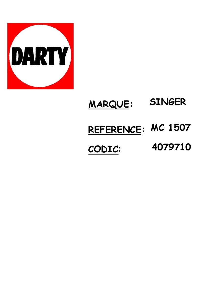 Singer MC 1507 User manual