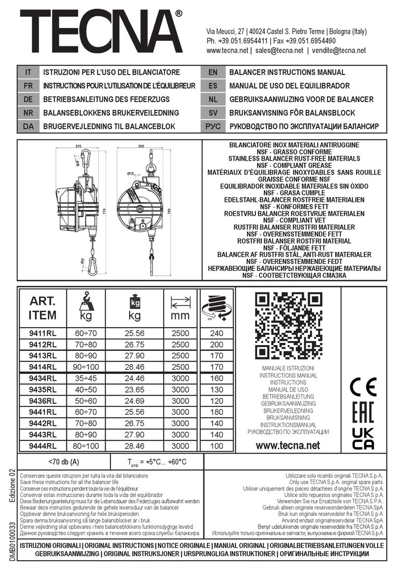 TECNA 9411RL User manual