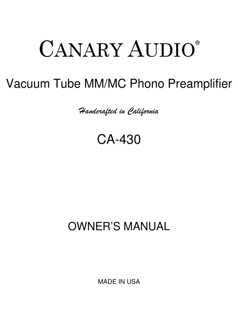 CANARY AUDIO CA-430 owner's manual