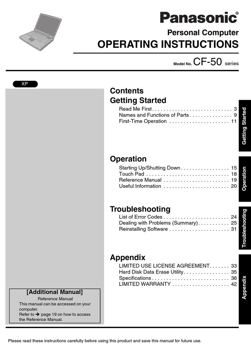 Panasonic Touchbook CF-50 Series User manual