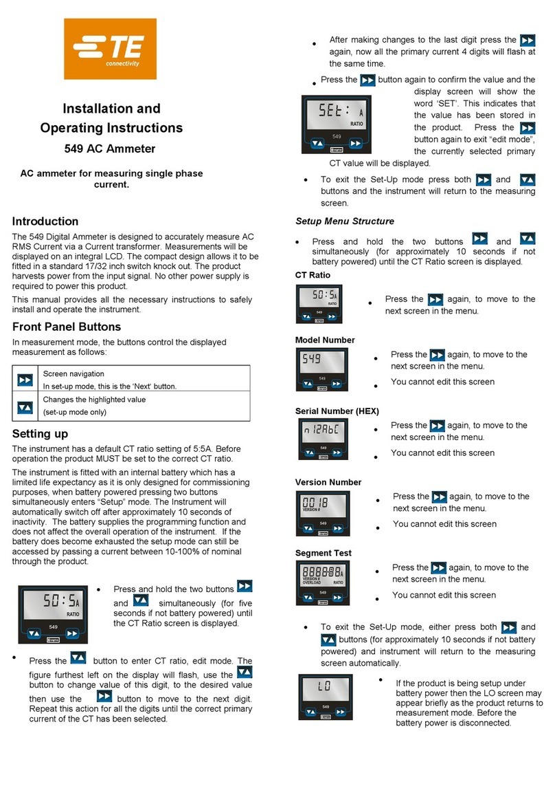 TE Connectivity 549 Installation and operating instructions