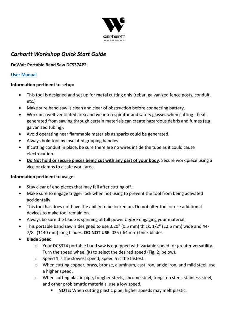 DeWalt DCS374P2 quick start guide