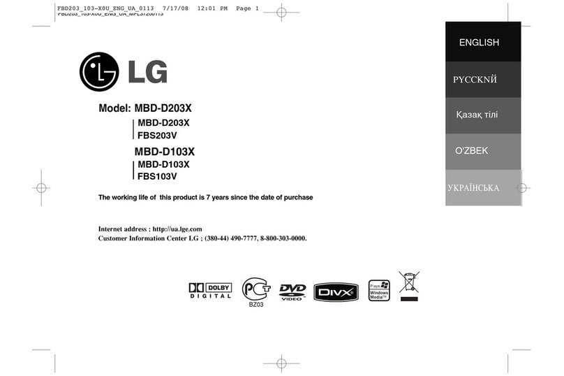LG MBD-D203X User manual