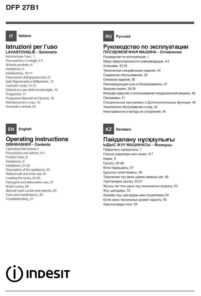 Indesit DFP 27B1 User manual
