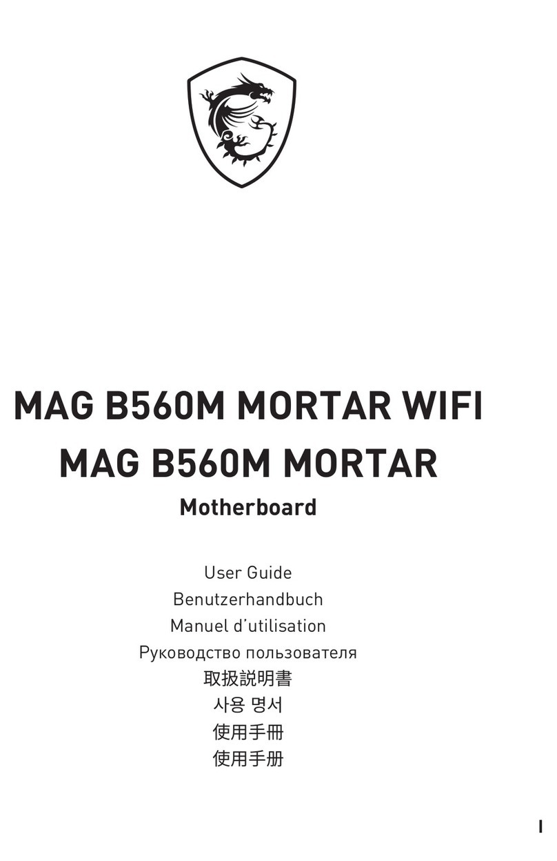 MSI MAG B560M MORTAR WIFI user guide