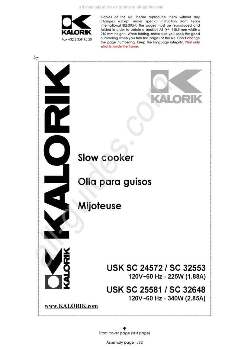 Kalorik USK SC 24572 operating instructions