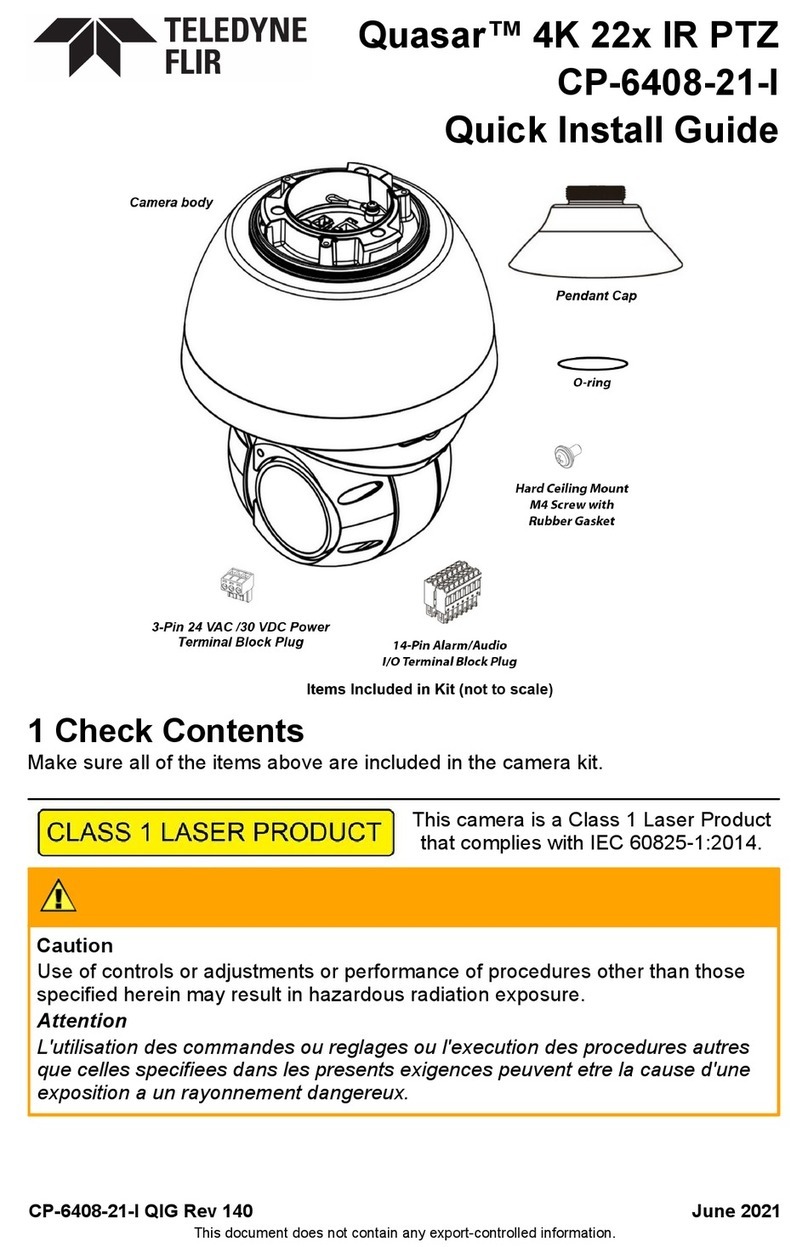 Teledyne Quasar CP-6408-21-I User manual