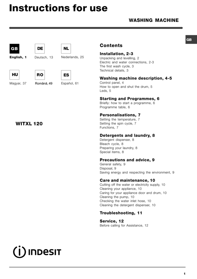 Indesit WITXL 120 User manual