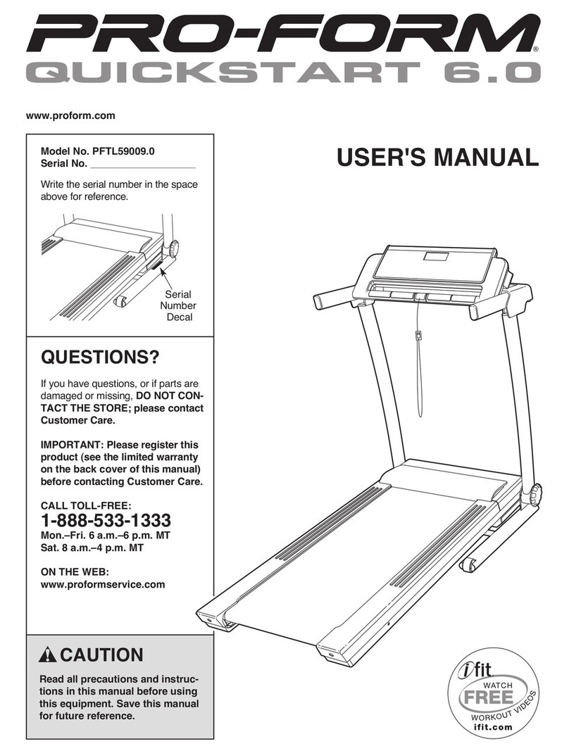 ICON Health & Fitness PRO-FORM QUICKSTART 6.0 User manual